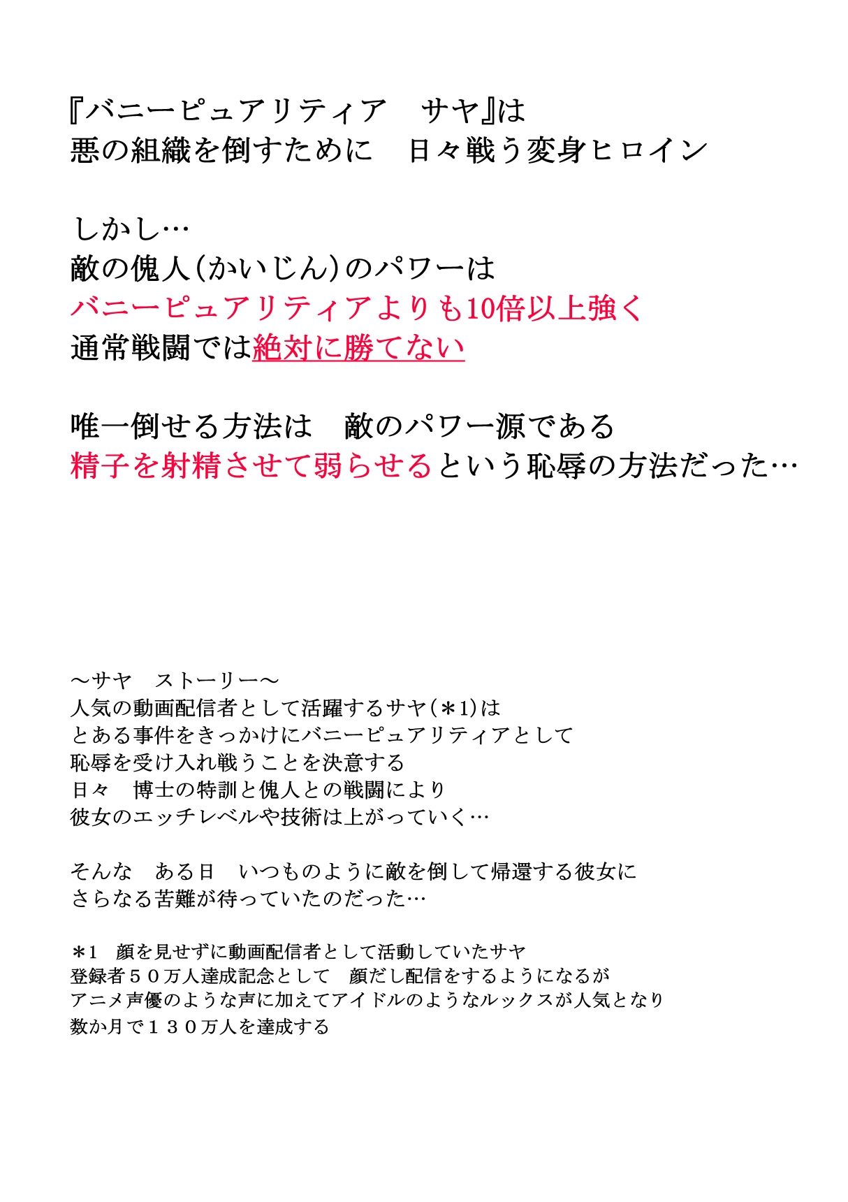 恥辱変身バニーピュアリティア サヤ 〜コスプレ秘密クラブ潜入捜査編〜