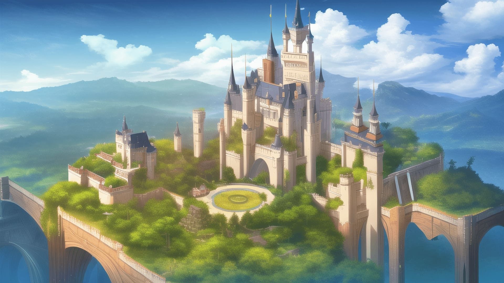 【アニメ調の幻想系背景】著作権フリーの高解像度画像（100枚）