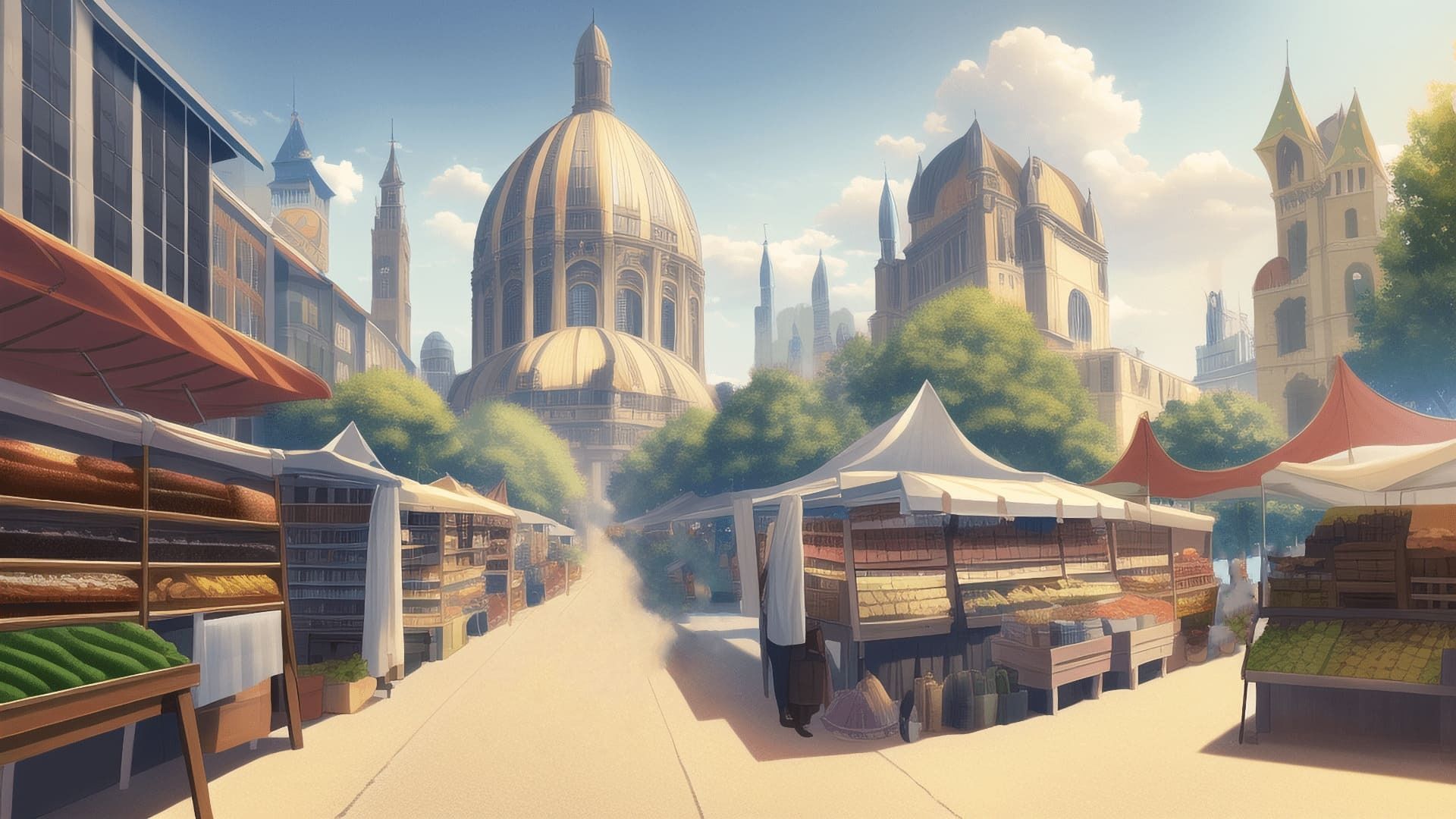 【アニメ調の幻想系背景】著作権フリーの高解像度画像（100枚）