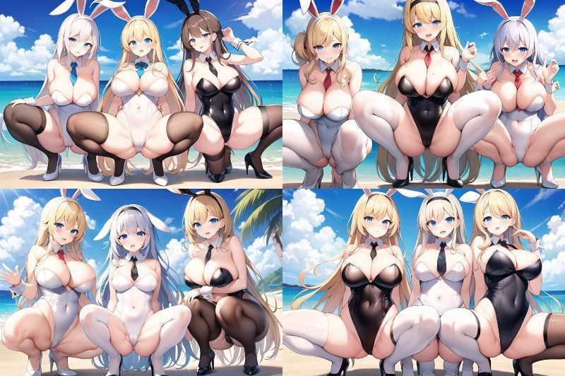 【微エロ】フェチコレVol.5 ビーチで開脚バニーガール（ジャンル別イラスト多数）【総枚数215枚】