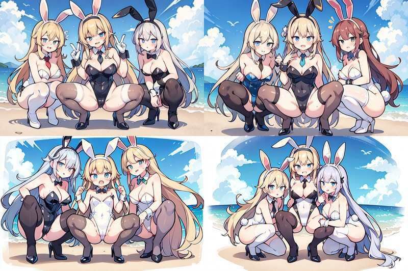 【微エロ】フェチコレVol.5 ビーチで開脚バニーガール（ジャンル別イラスト多数）【総枚数215枚】