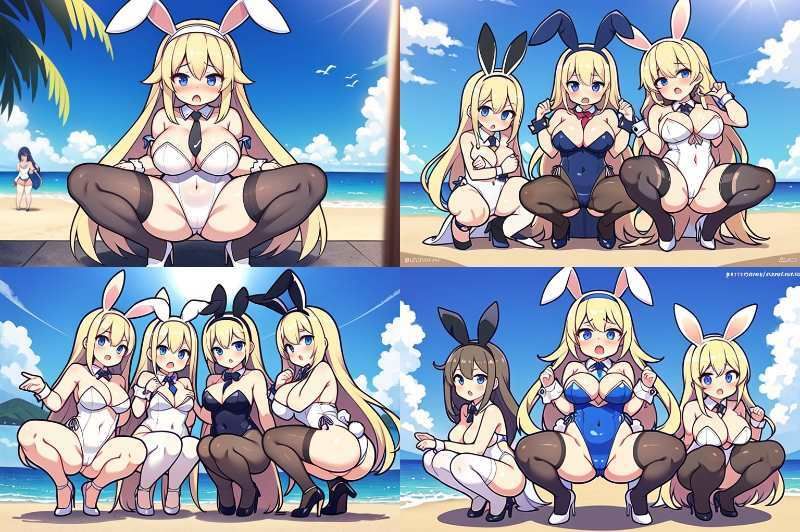 【微エロ】フェチコレVol.5 ビーチで開脚バニーガール（ジャンル別イラスト多数）【総枚数215枚】