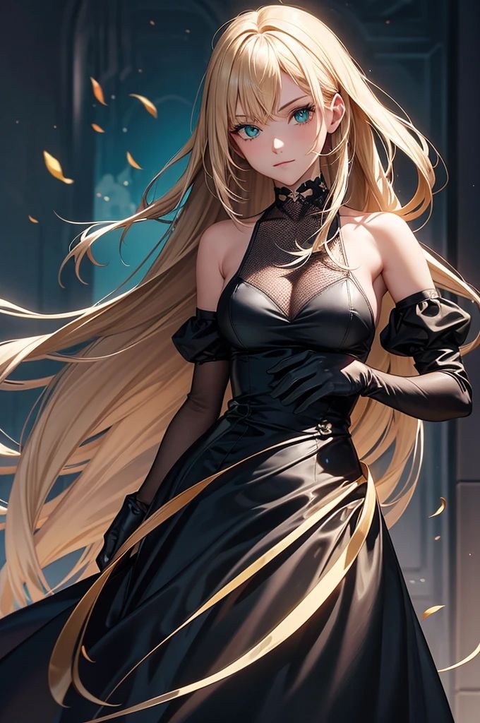 AIイラスト集 金髪の黒ゴシック美女