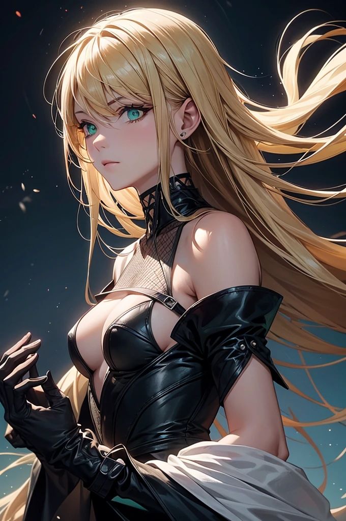 AIイラスト集 金髪の黒ゴシック美女