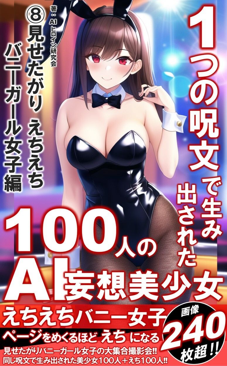 1つの呪文で生み出された100人のAI妄想美少女-8【みえちゃう？！ えちえちバニーガール女子編】