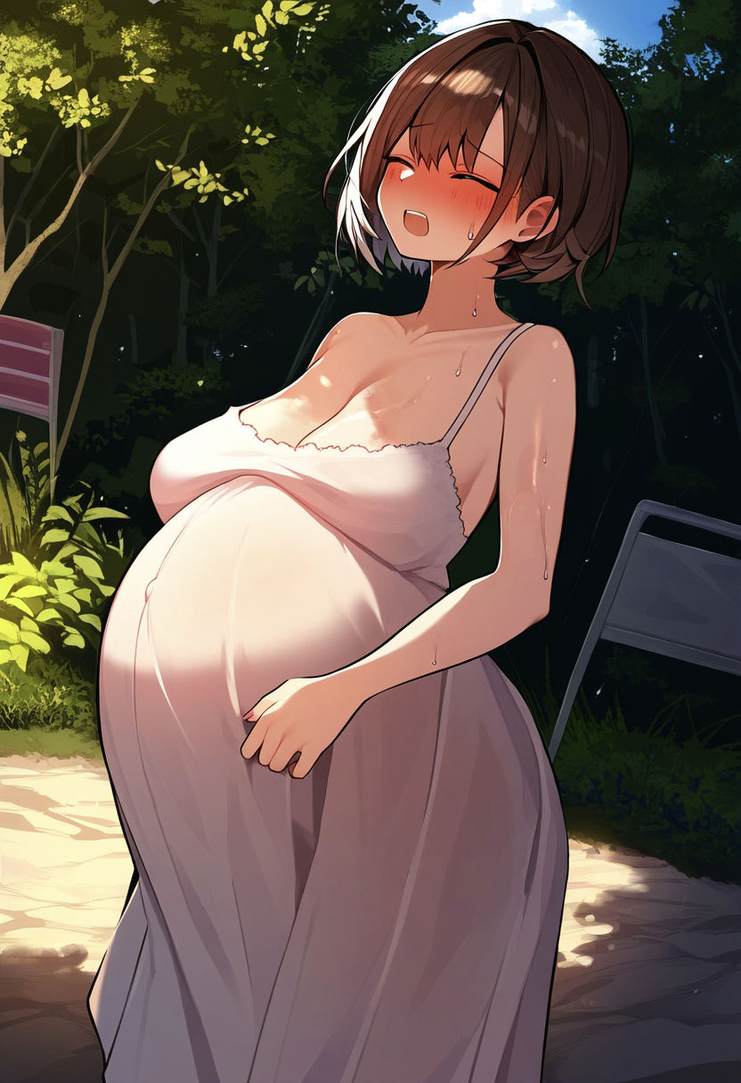 痛がる妊婦 〜陣痛は突然に〜 可愛いボテ腹女の苦しみ、悲痛な姿、歪む顔のイラスト集500枚（臨月・出産・分娩・苦痛