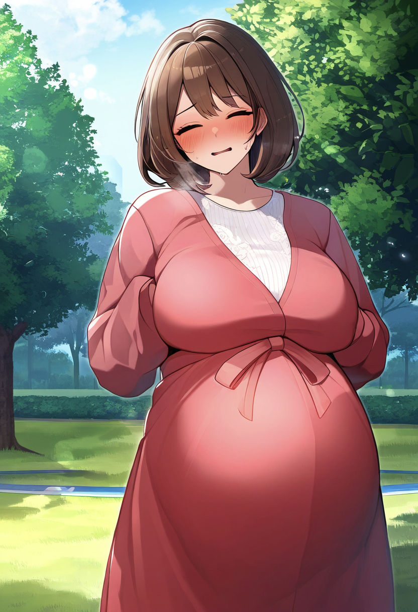 痛がる妊婦 〜陣痛は突然に〜 可愛いボテ腹女の苦しみ、悲痛な姿、歪む顔のイラスト集500枚（臨月・出産・分娩・苦痛