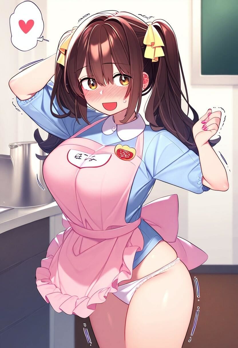 天然の巨乳保育士がパンチラで色仕掛け