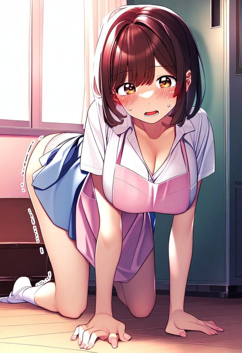 天然の巨乳保育士がパンチラで色仕掛け