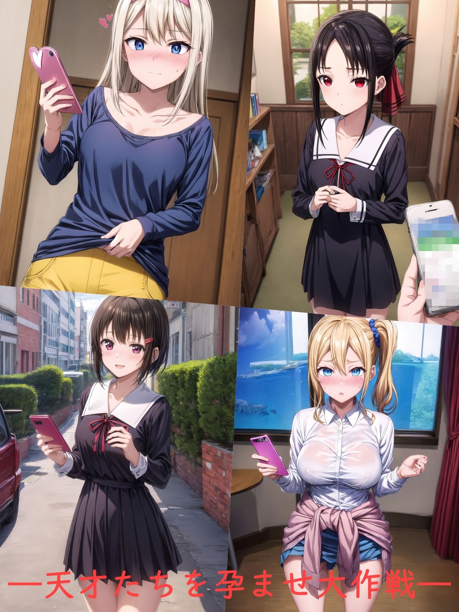 催●スマホ・かぐや様たちは堕とされる ―天才たちを孕ませ大作戦―