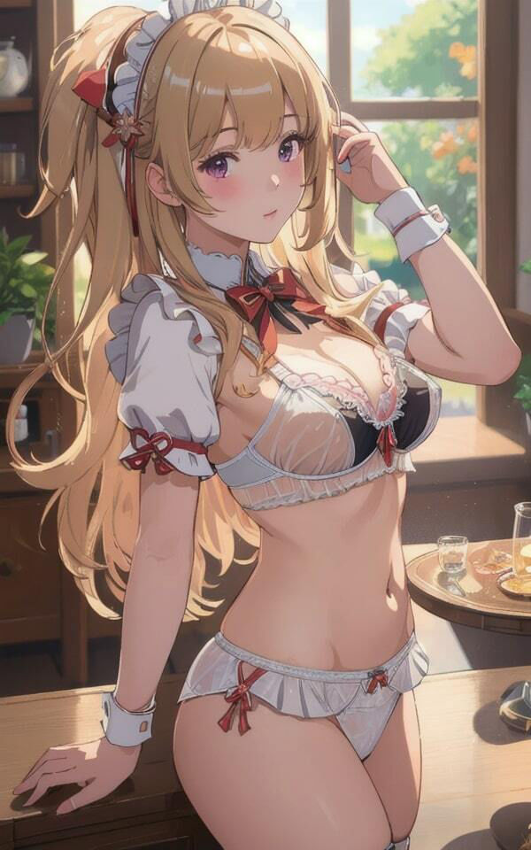金髪美女 メイド下着で誘惑 48人収録
