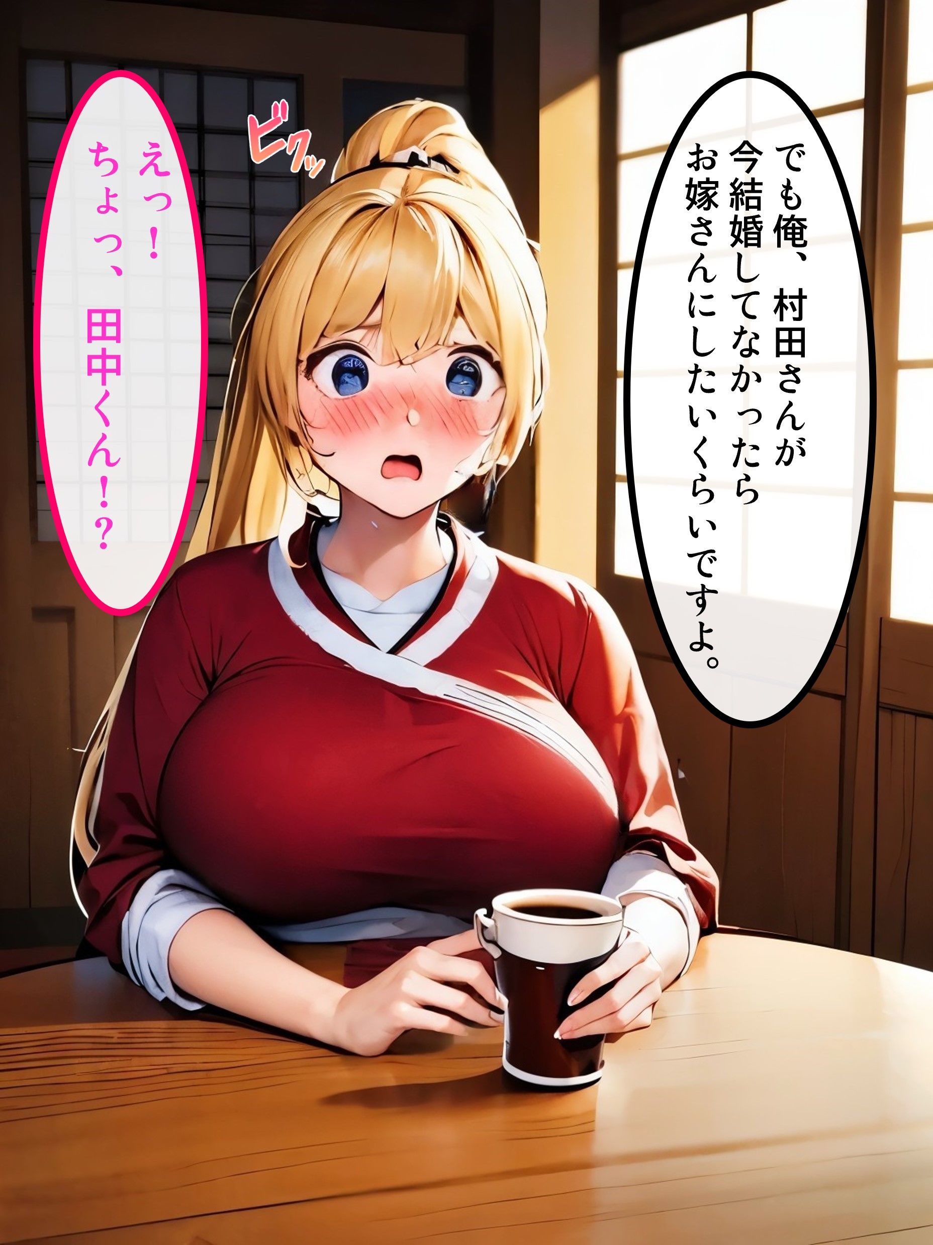 ジムトレーナーの金髪巨乳の人妻が俺との交尾でイかされ寝取られちゃう話