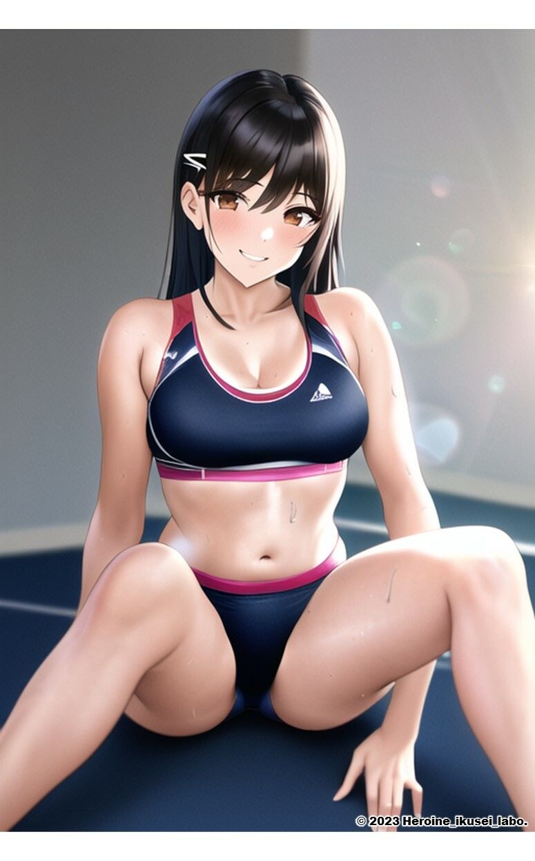 1つの呪文で生み出された100人のAI妄想美少女-10【さわやかえち？スポーツブラ女子編】