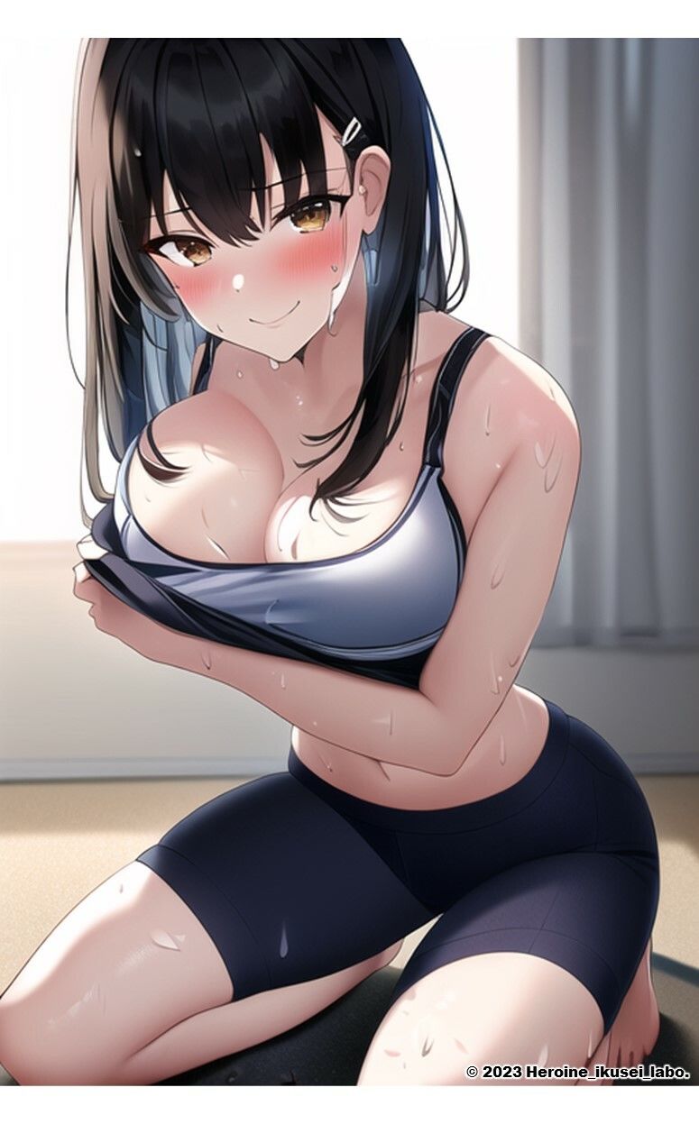 1つの呪文で生み出された100人のAI妄想美少女-10【さわやかえち？スポーツブラ女子編】