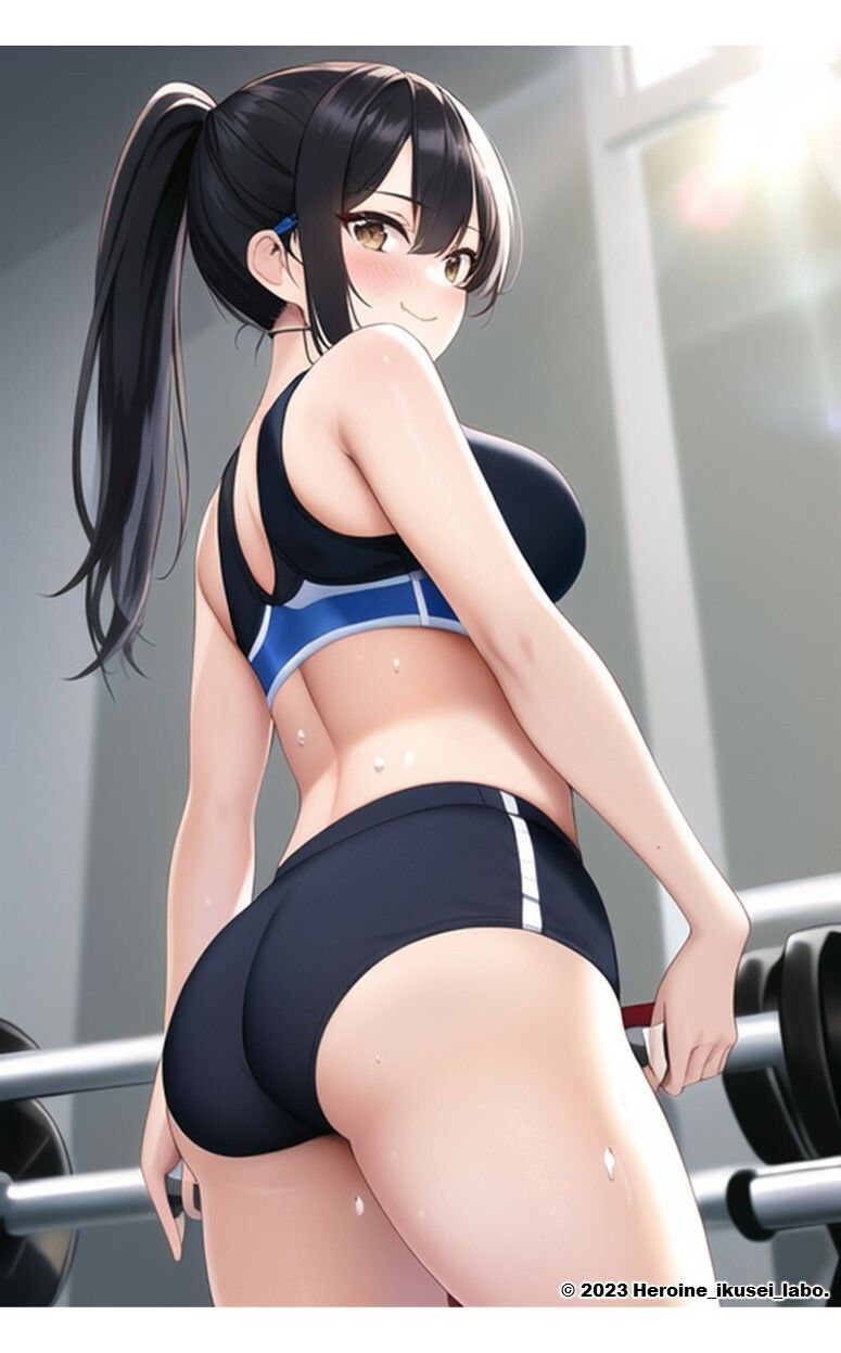 1つの呪文で生み出された100人のAI妄想美少女-10【さわやかえち？スポーツブラ女子編】