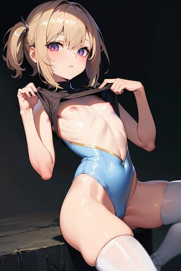 ニーソぺったん娘は胸チラしたい