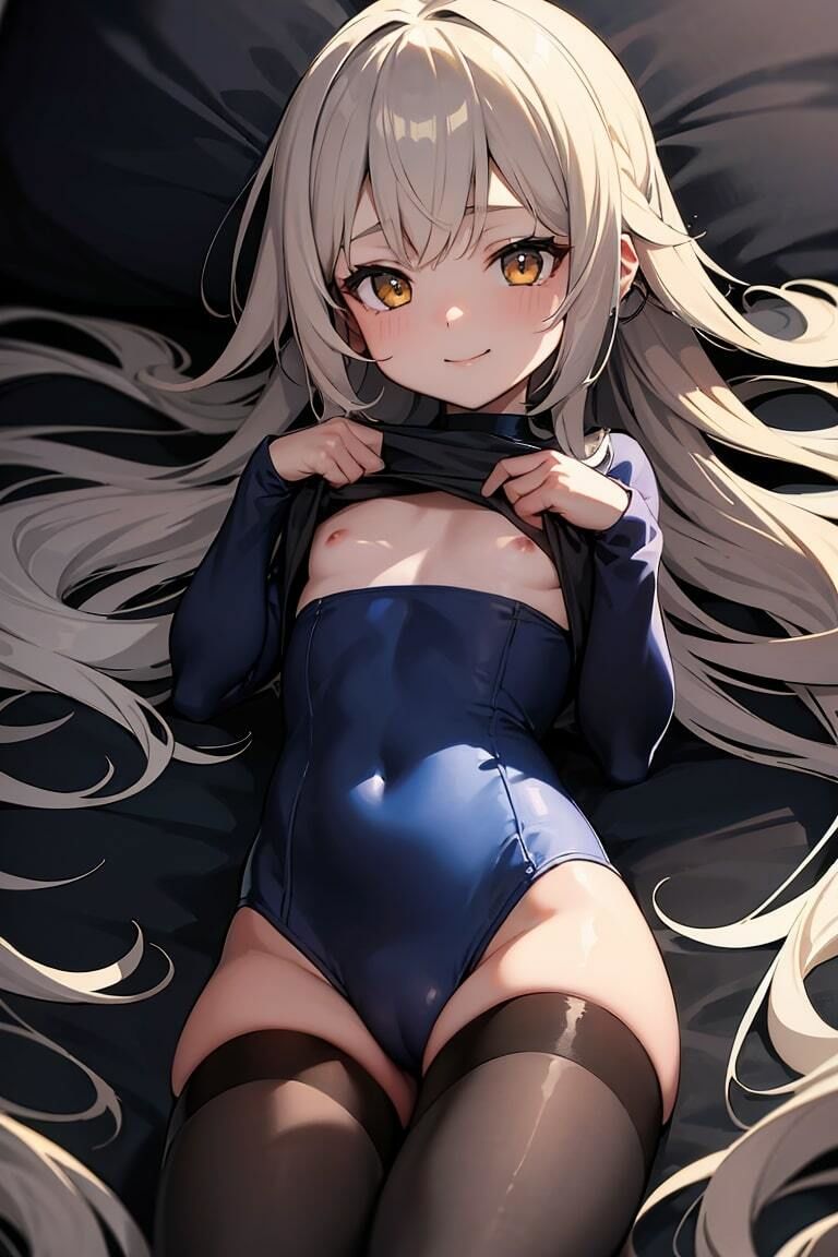 ニーソぺったん娘は胸チラしたい