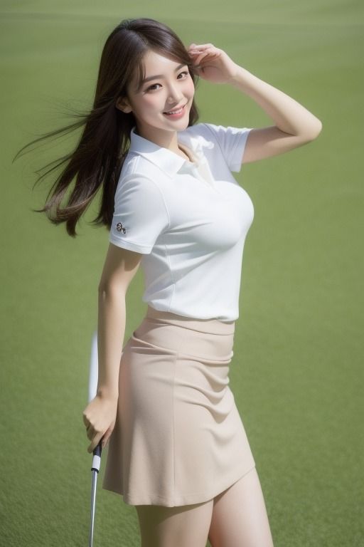 巨乳×ミニスカ ゴルフ美女