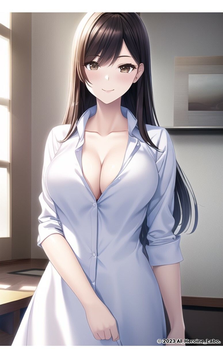 1つの呪文で生み出された100人のAI妄想美少女-11【何からナニまで脱いじゃう?!Yシャツ女子編】