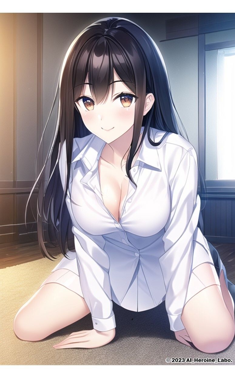 1つの呪文で生み出された100人のAI妄想美少女-11【何からナニまで脱いじゃう?!Yシャツ女子編】