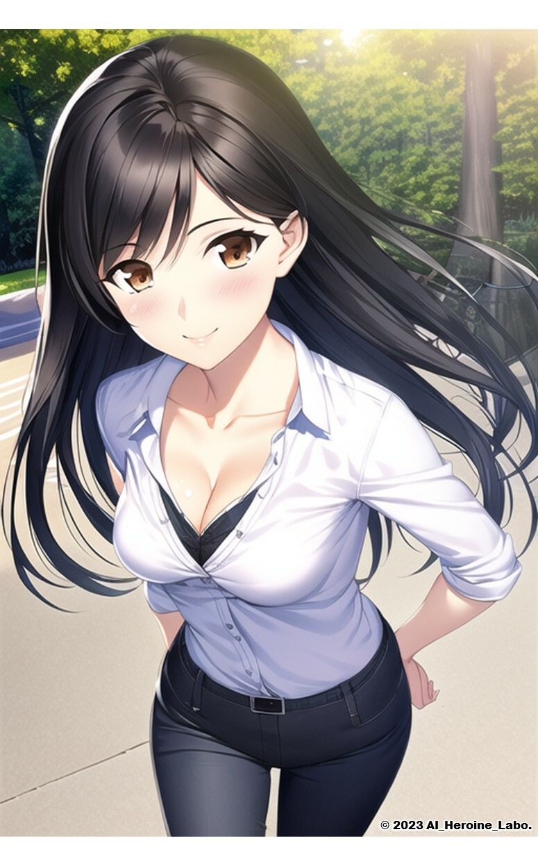 1つの呪文で生み出された100人のAI妄想美少女-11【何からナニまで脱いじゃう?!Yシャツ女子編】