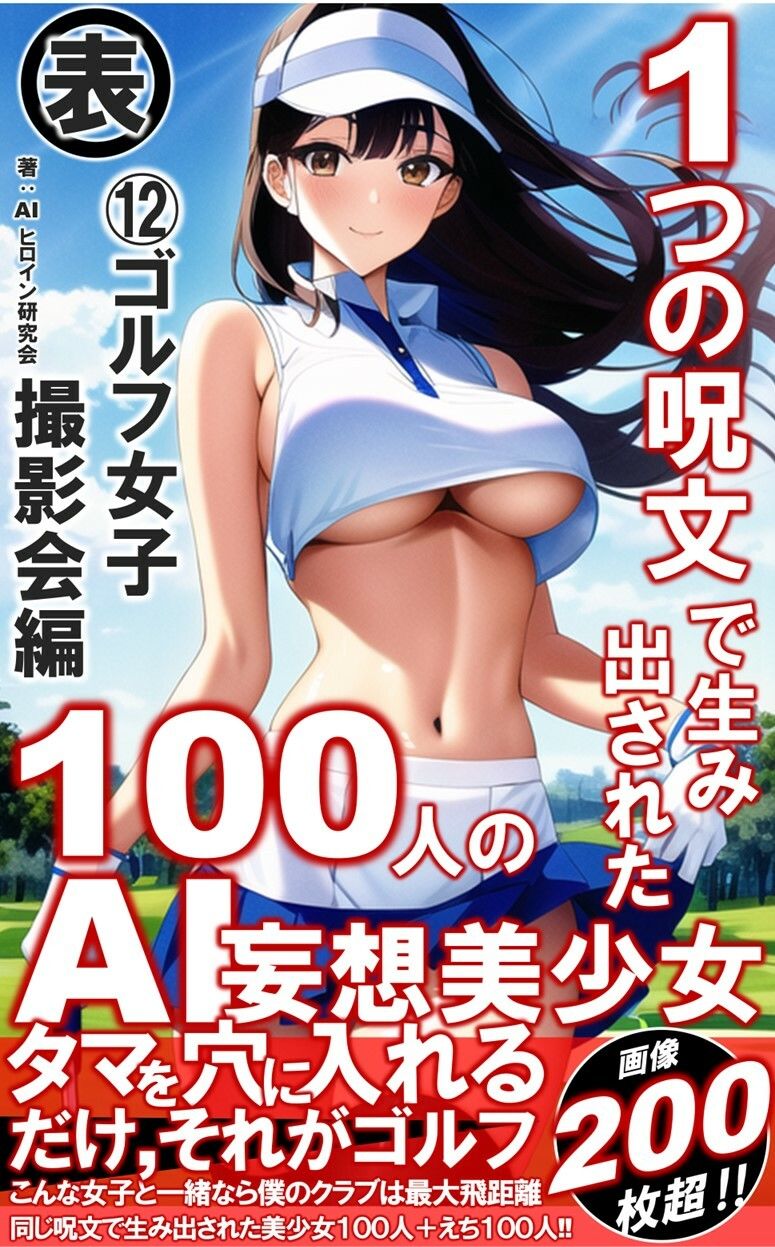 1つの呪文で生み出された100人のAI妄想美少女-12【表:ゴルフ女子撮影会編】