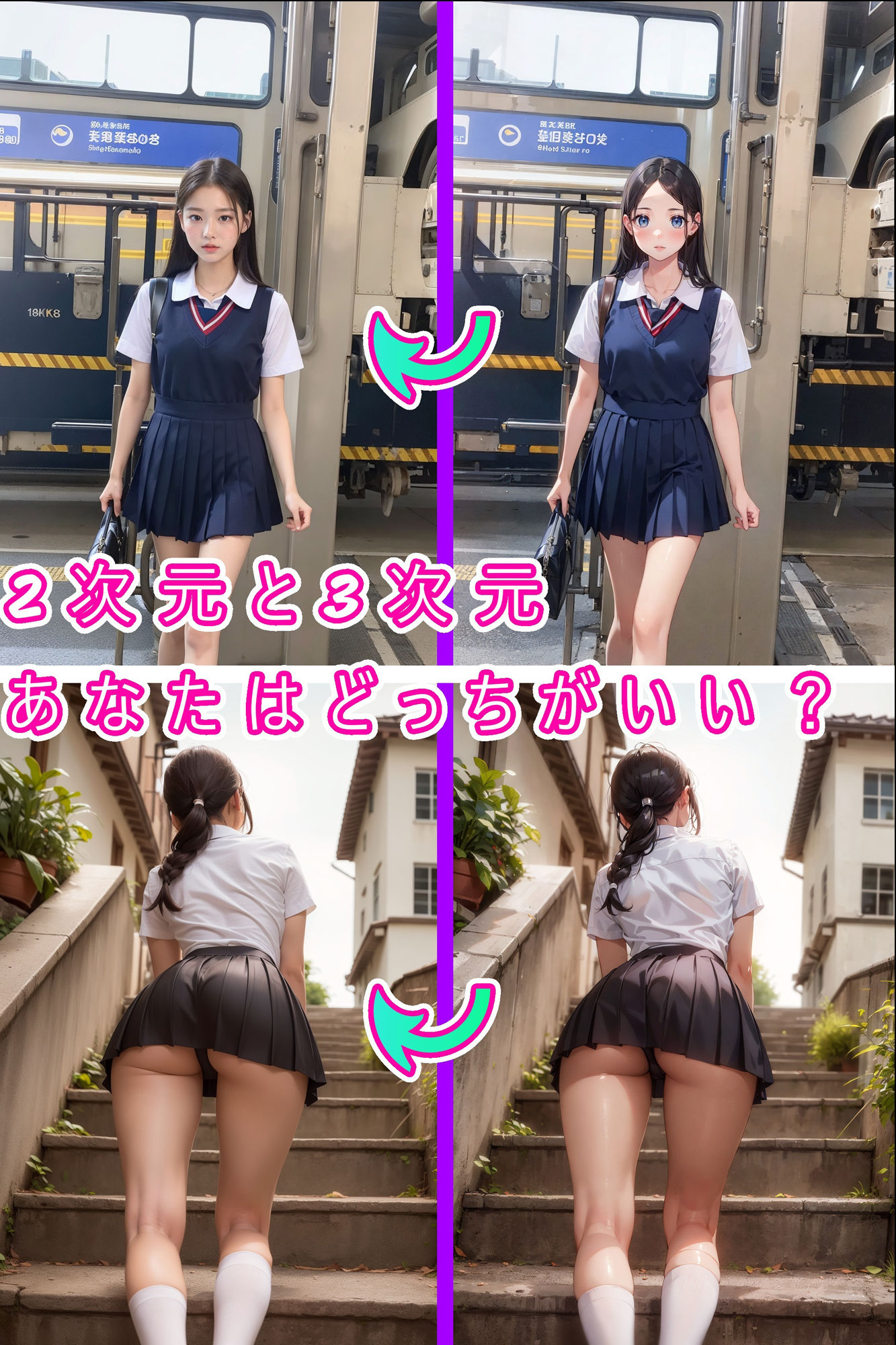 ★3次元化メガネ★電車の向かい席〜トイレ〜ホテル