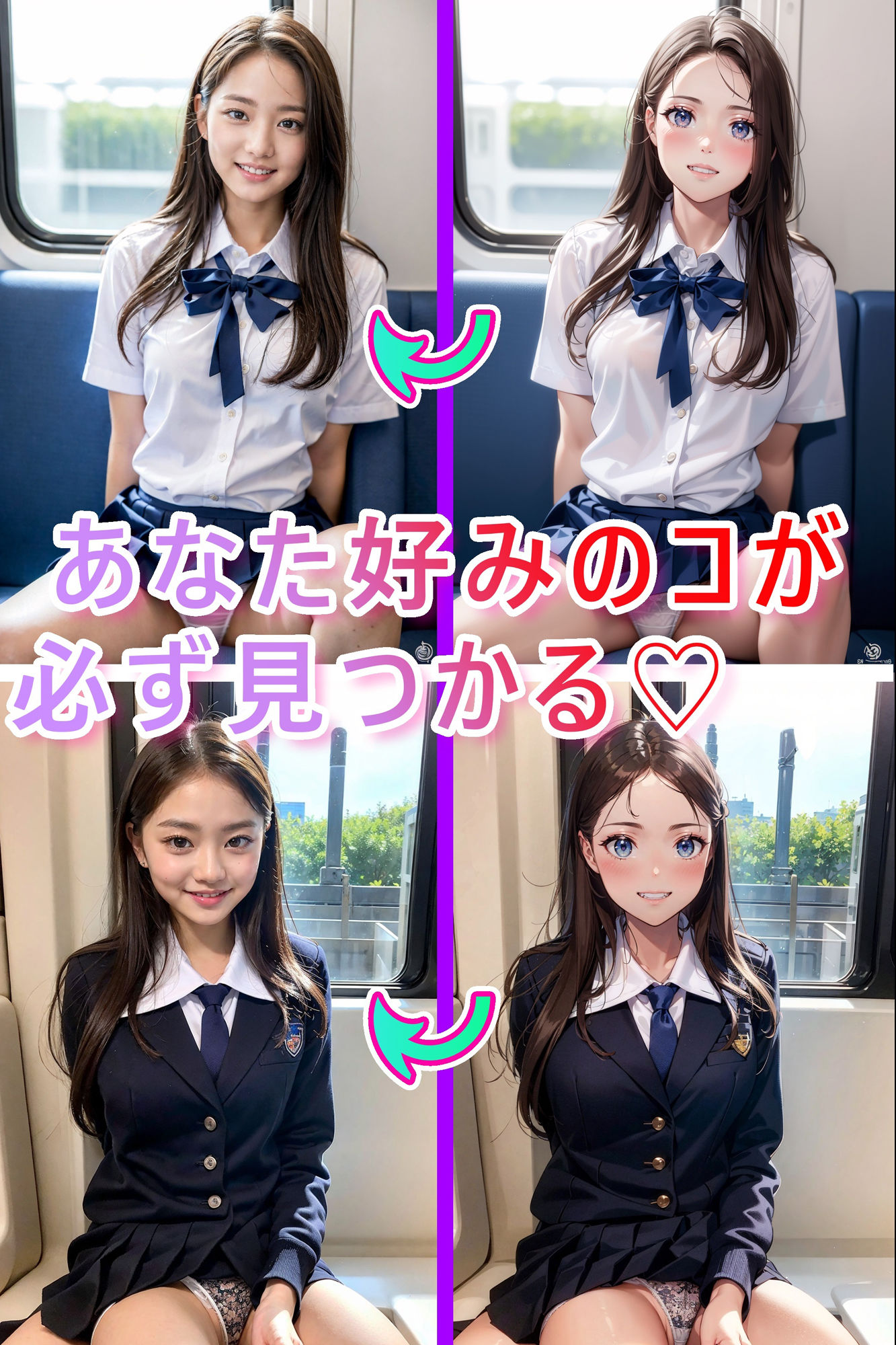 ★3次元化メガネ★電車の向かい席〜トイレ〜ホテル