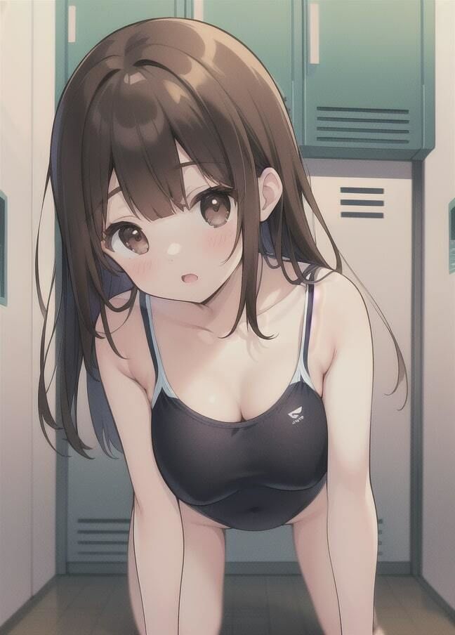 水着でセクシーポーズ「スク水」