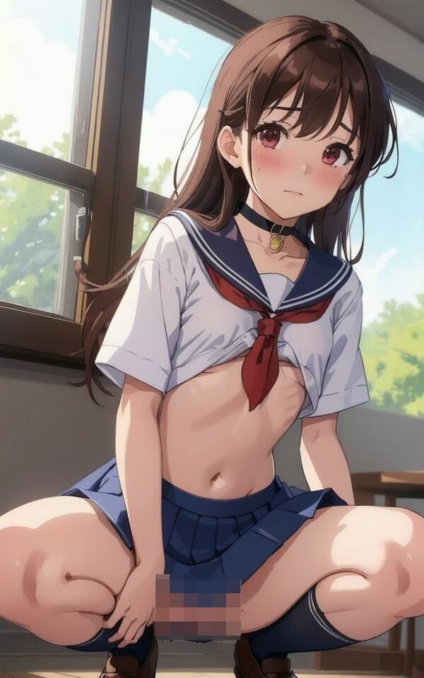 羞恥美女 制服下着 M字開脚 75枚収録