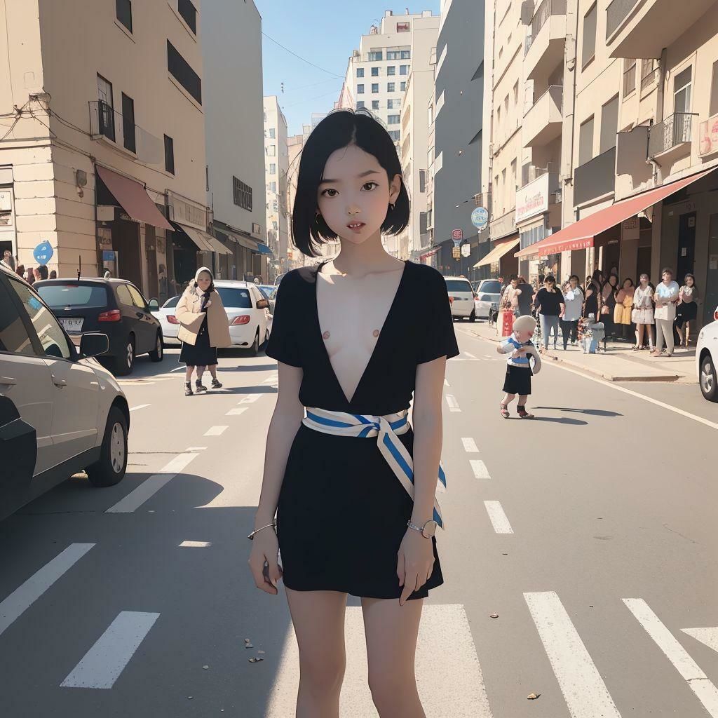露出少女ちっぱい