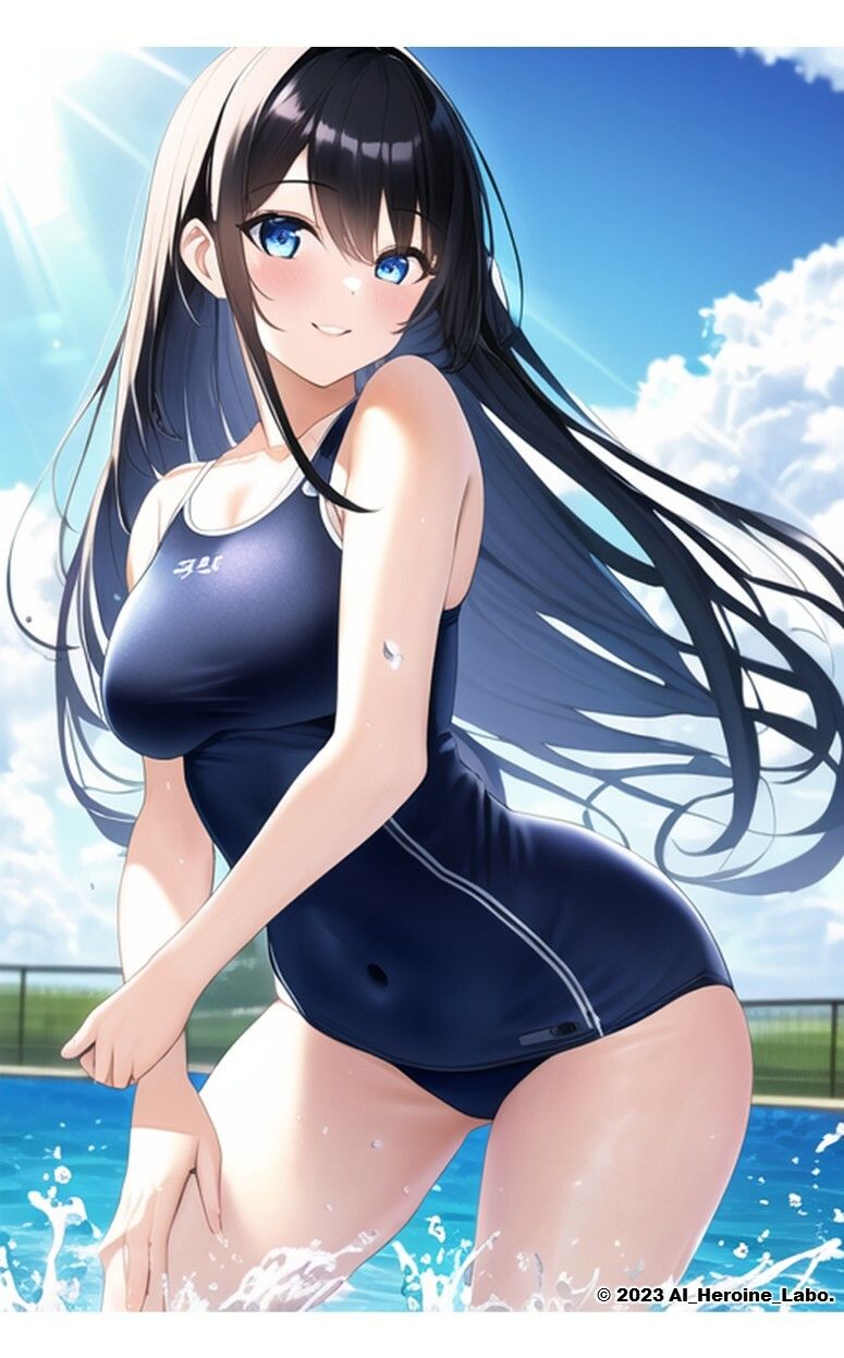 1つの呪文で生み出された100人のAI妄想美少女-14【ポロリもあるよ?! JKスク水女子撮影会編】