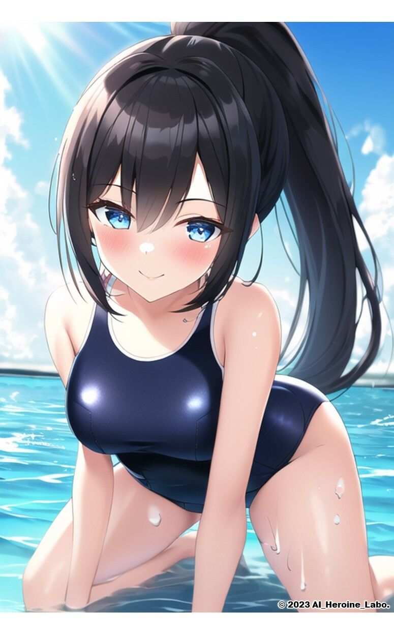 1つの呪文で生み出された100人のAI妄想美少女-14【ポロリもあるよ?! JKスク水女子撮影会編】