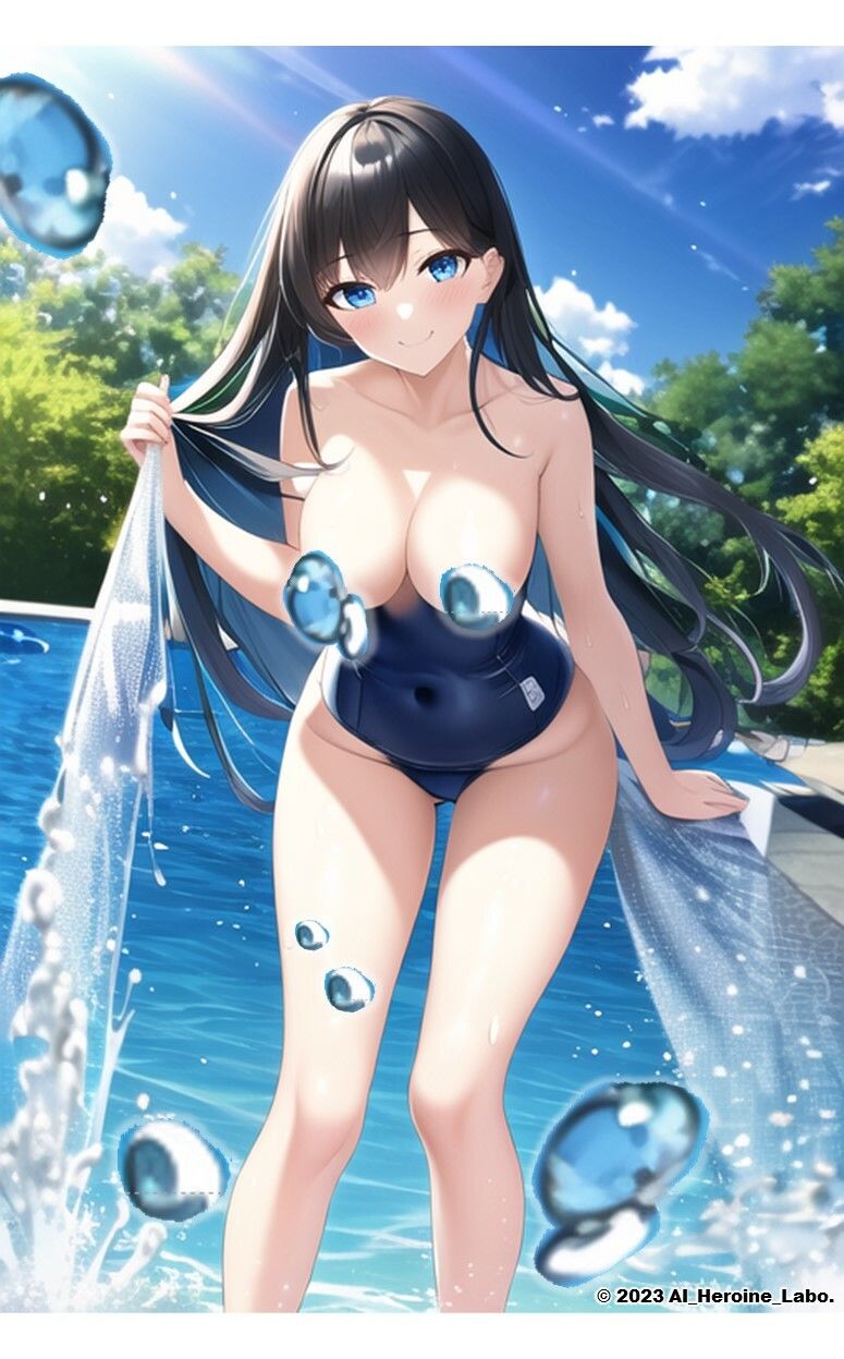 1つの呪文で生み出された100人のAI妄想美少女-14【ポロリもあるよ?! JKスク水女子撮影会編】