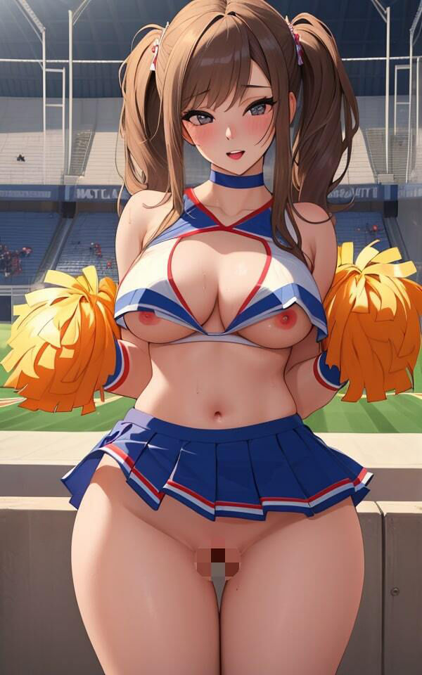応援中の美人チアガールがセクシーショットを見せつけてくれました!