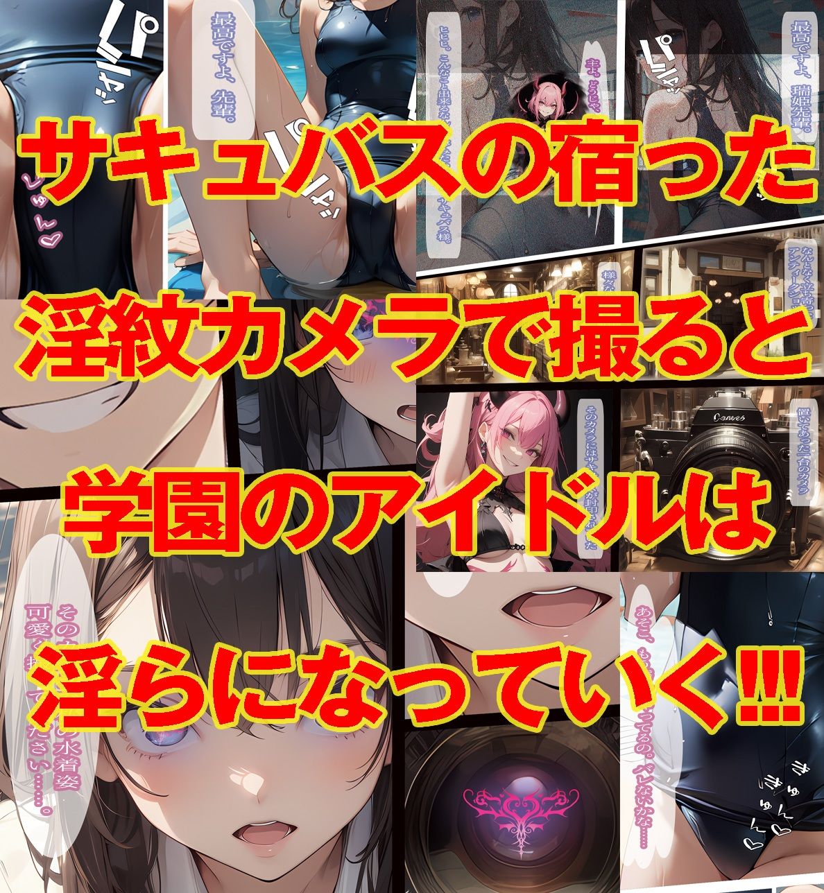 憧れの先輩とスク水でえっち