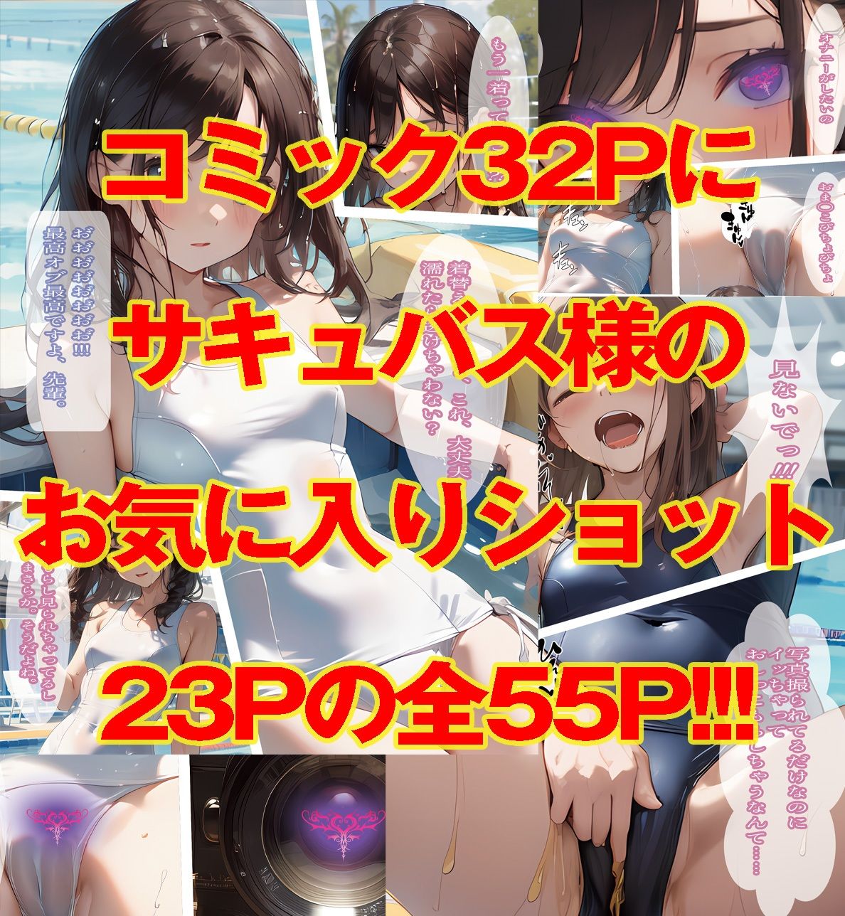 憧れの先輩とスク水でえっち