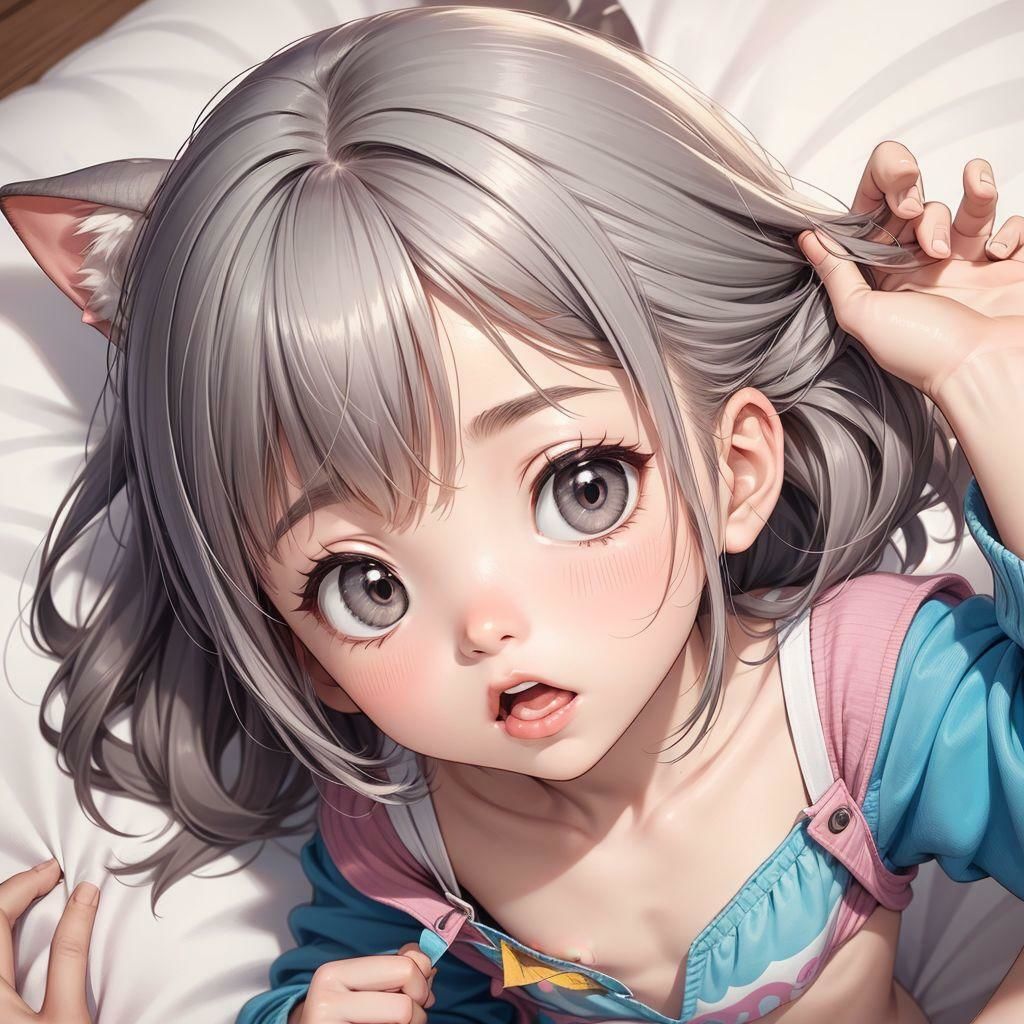 白く染まる童顔とちっぱい