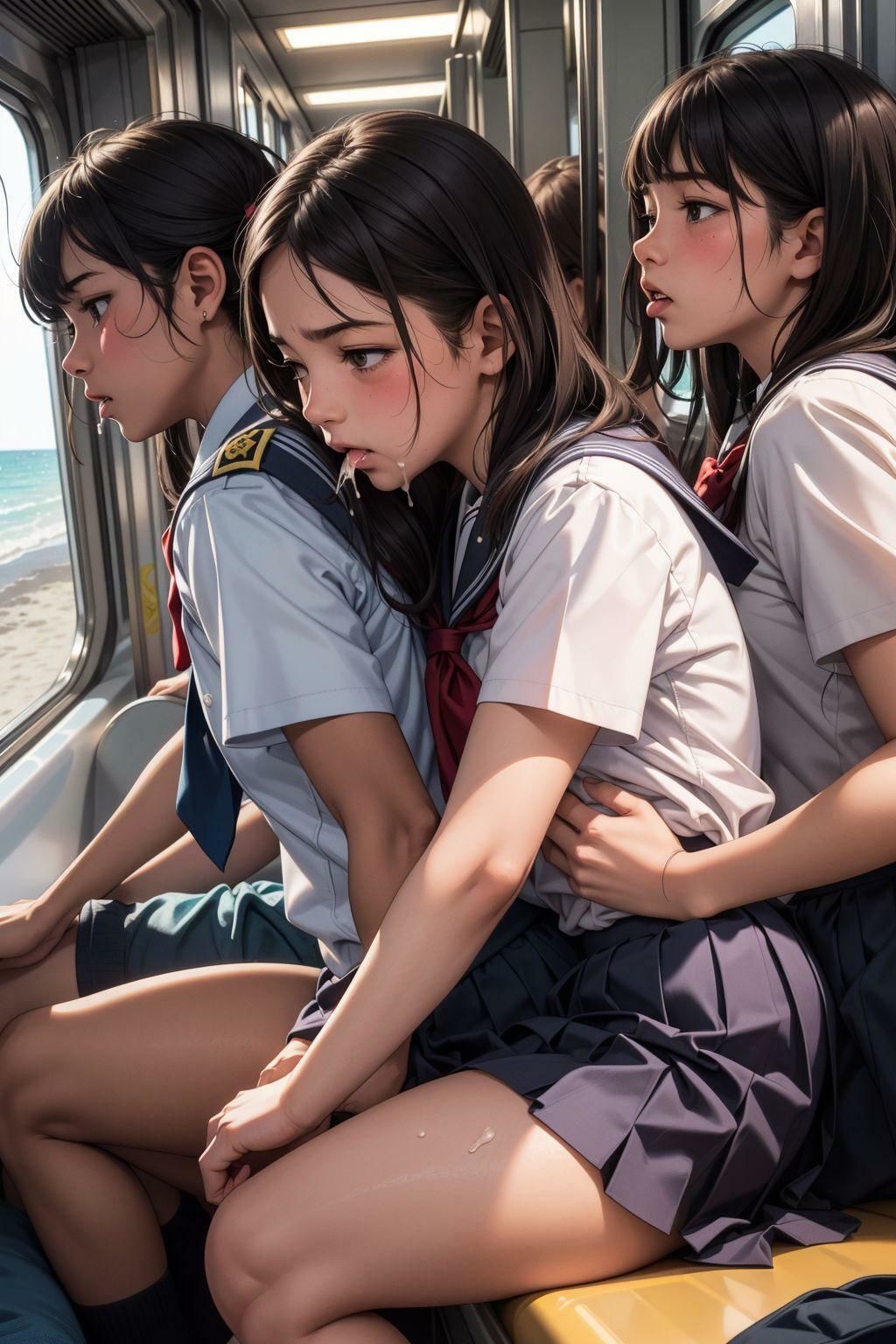 痴●許可娘触り放題