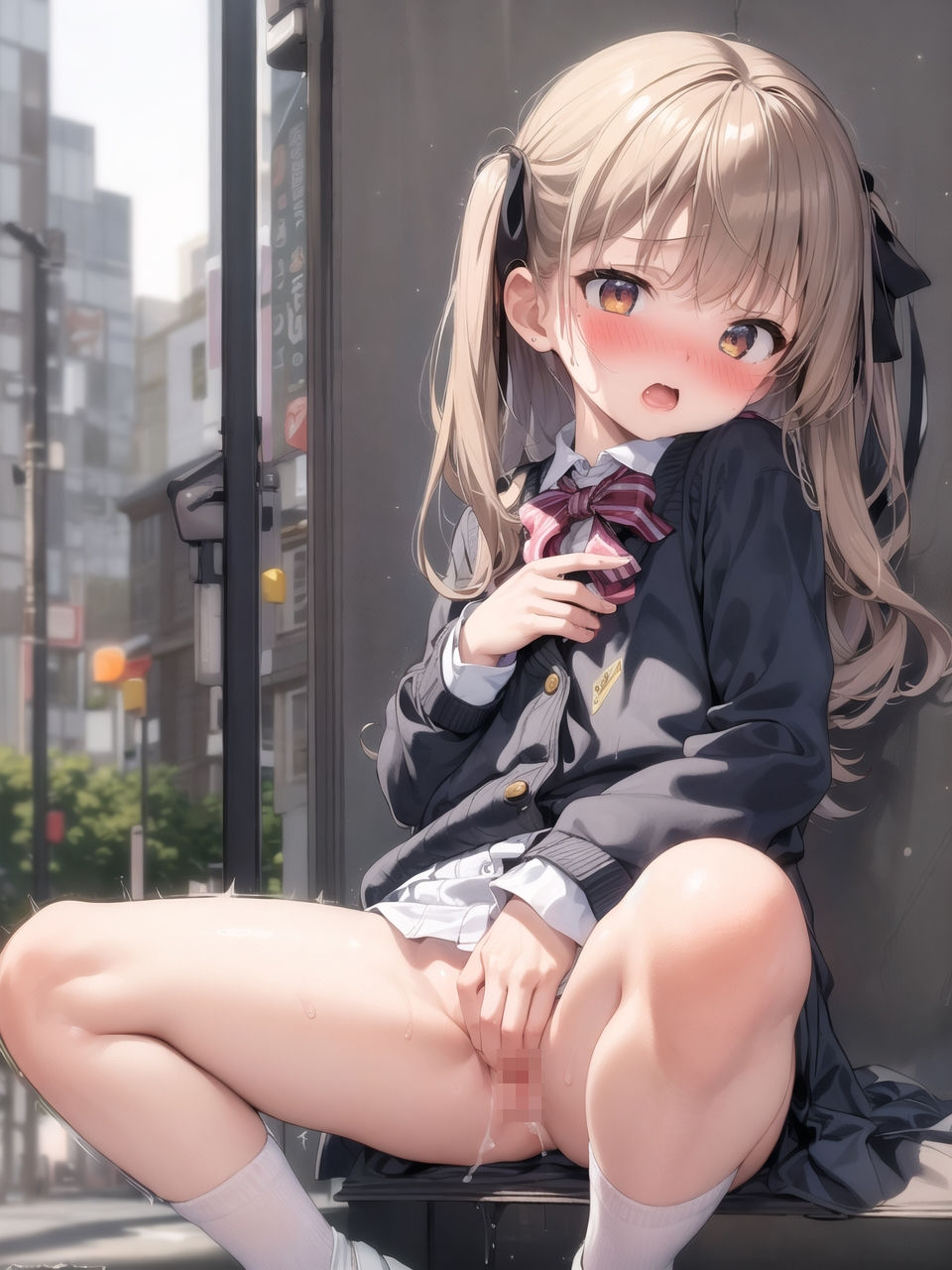 放課後制服ロリの街中露出プレイ記録