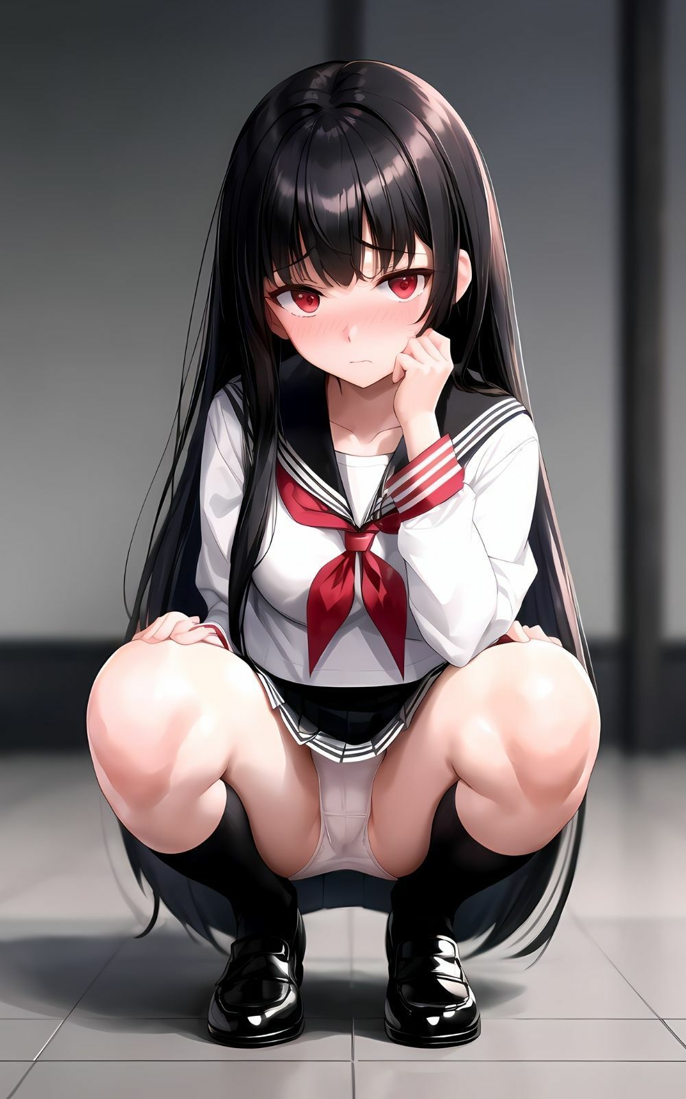 清楚系な黒髪女子校生のえちえち学園