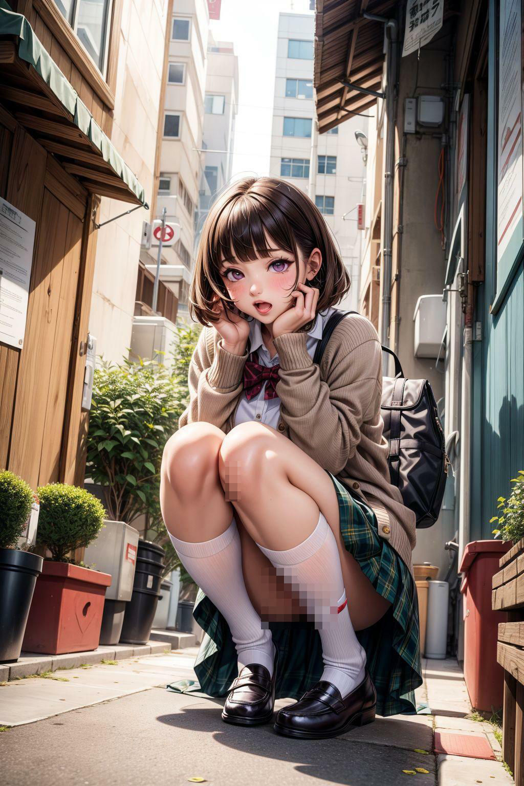 制服少女のおしっこ飲みたいのだぁれだ