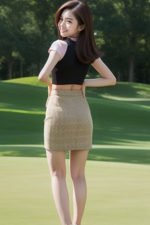 バックショット ゴルフ美女