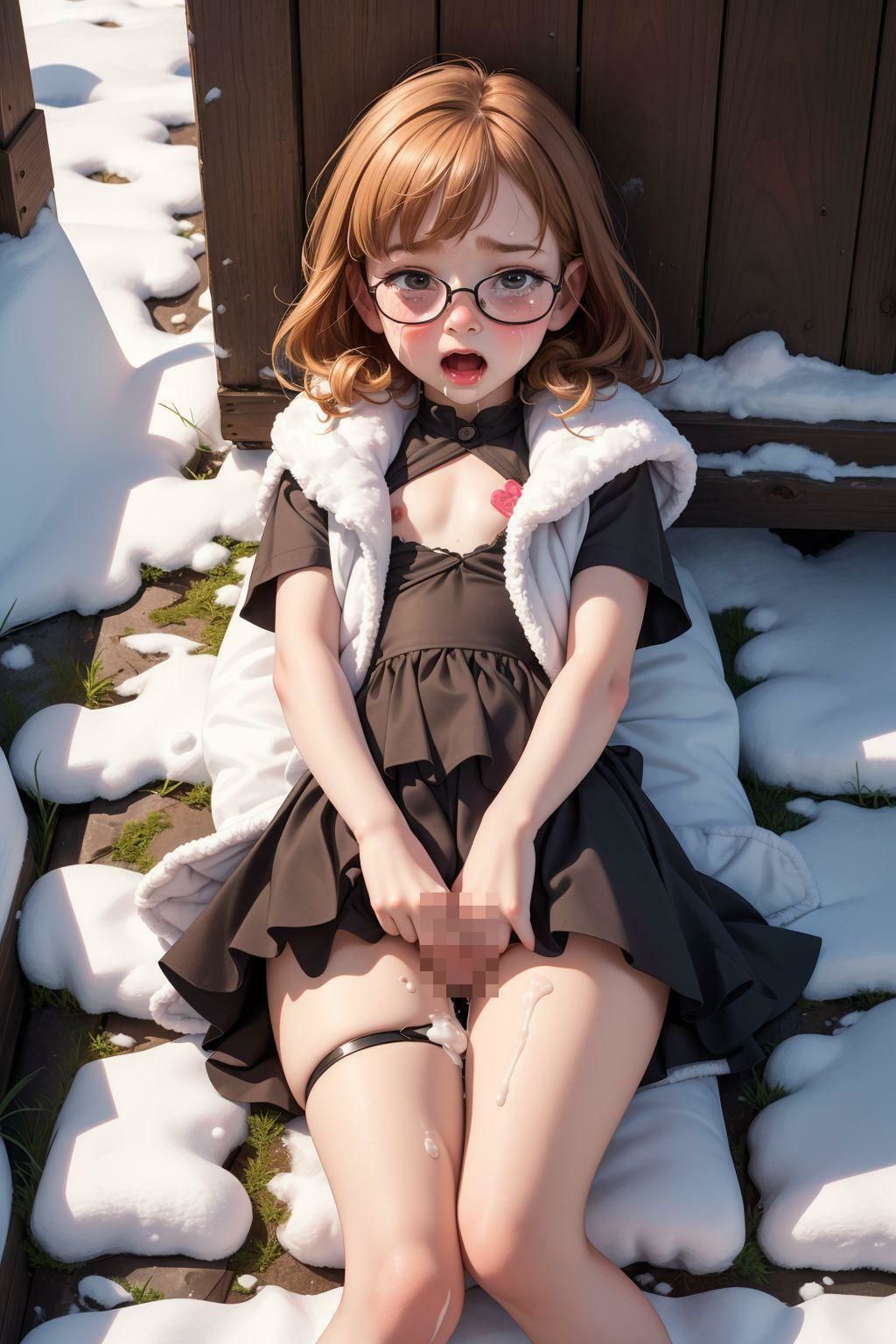 ちっぱいは冬でも露出したくなる