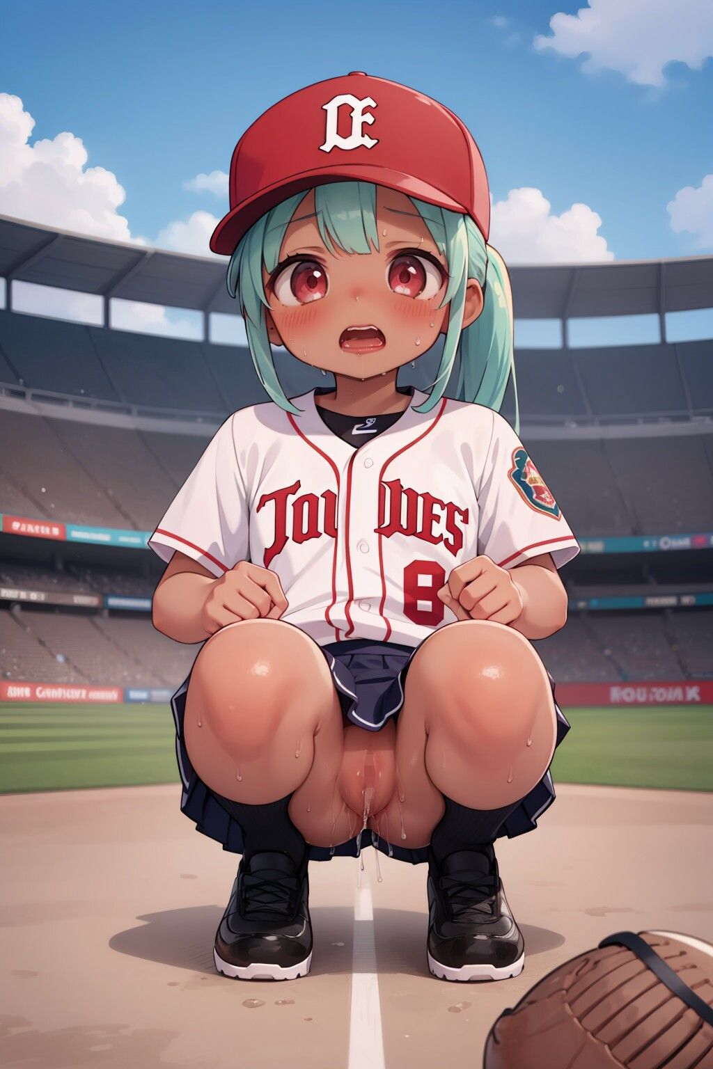 ノーパン始球式から始まるノーパン野球大会