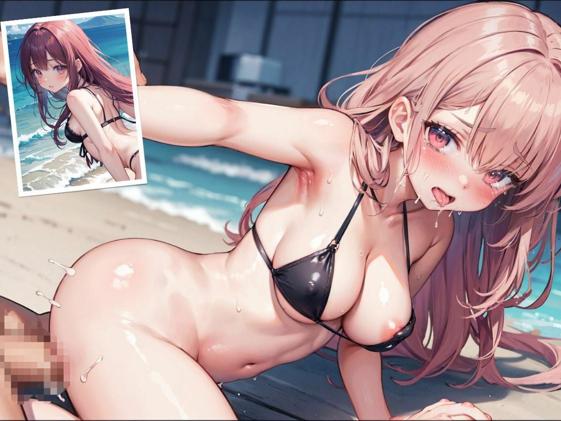 ビーチでグラドル絶望種付け