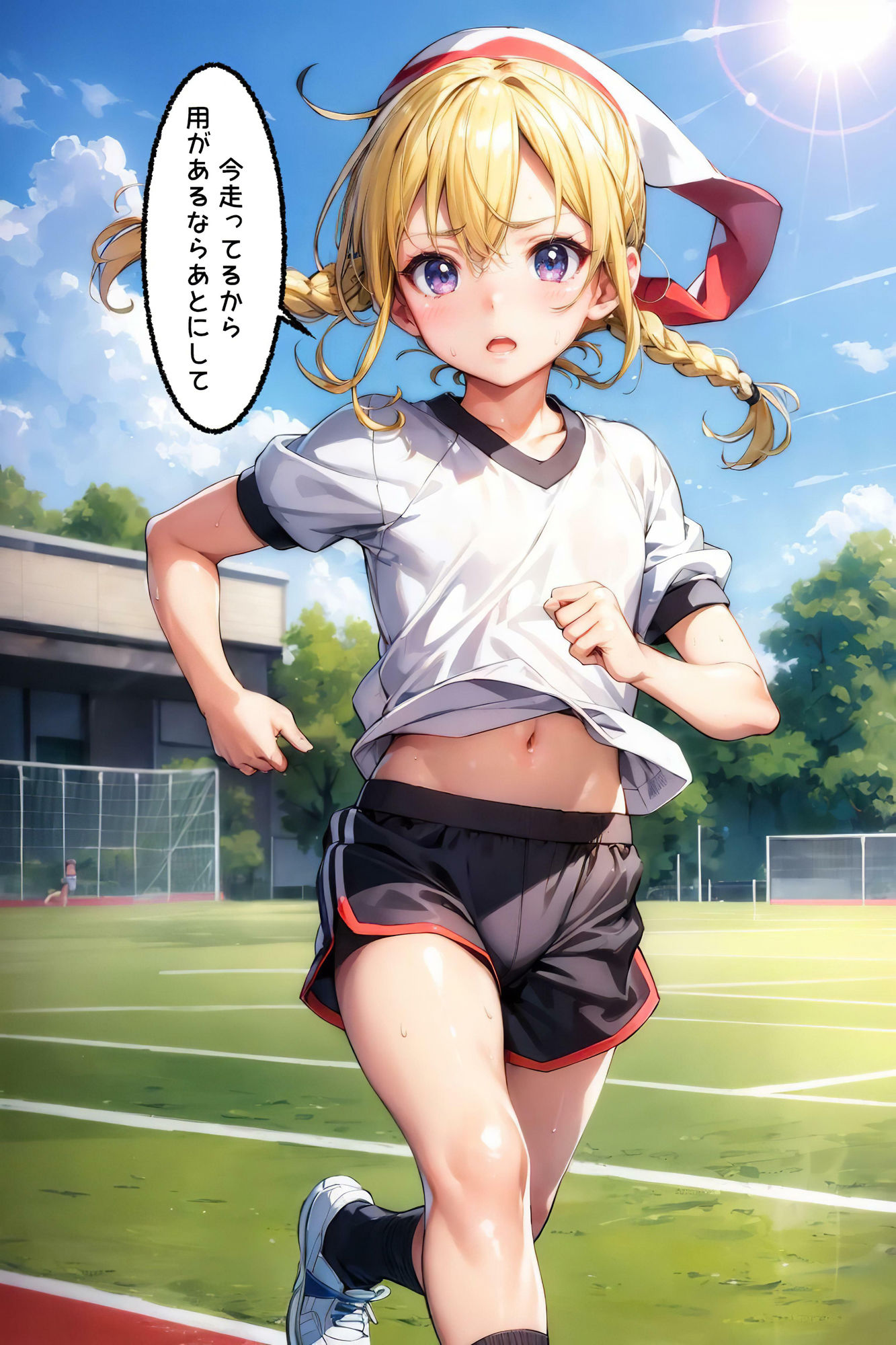 今日の体育の授業はエッチなマラソンです!(エッチなセリフ付き)