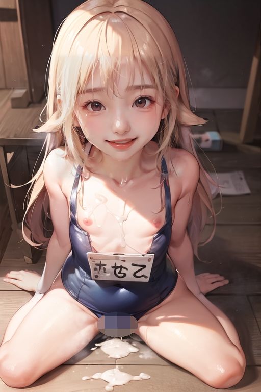 【水泳教室の居残りレッスン】処女スク水ロリま〇こにびゅるるる中出し！ち〇ぽにディルド突っ込み放題