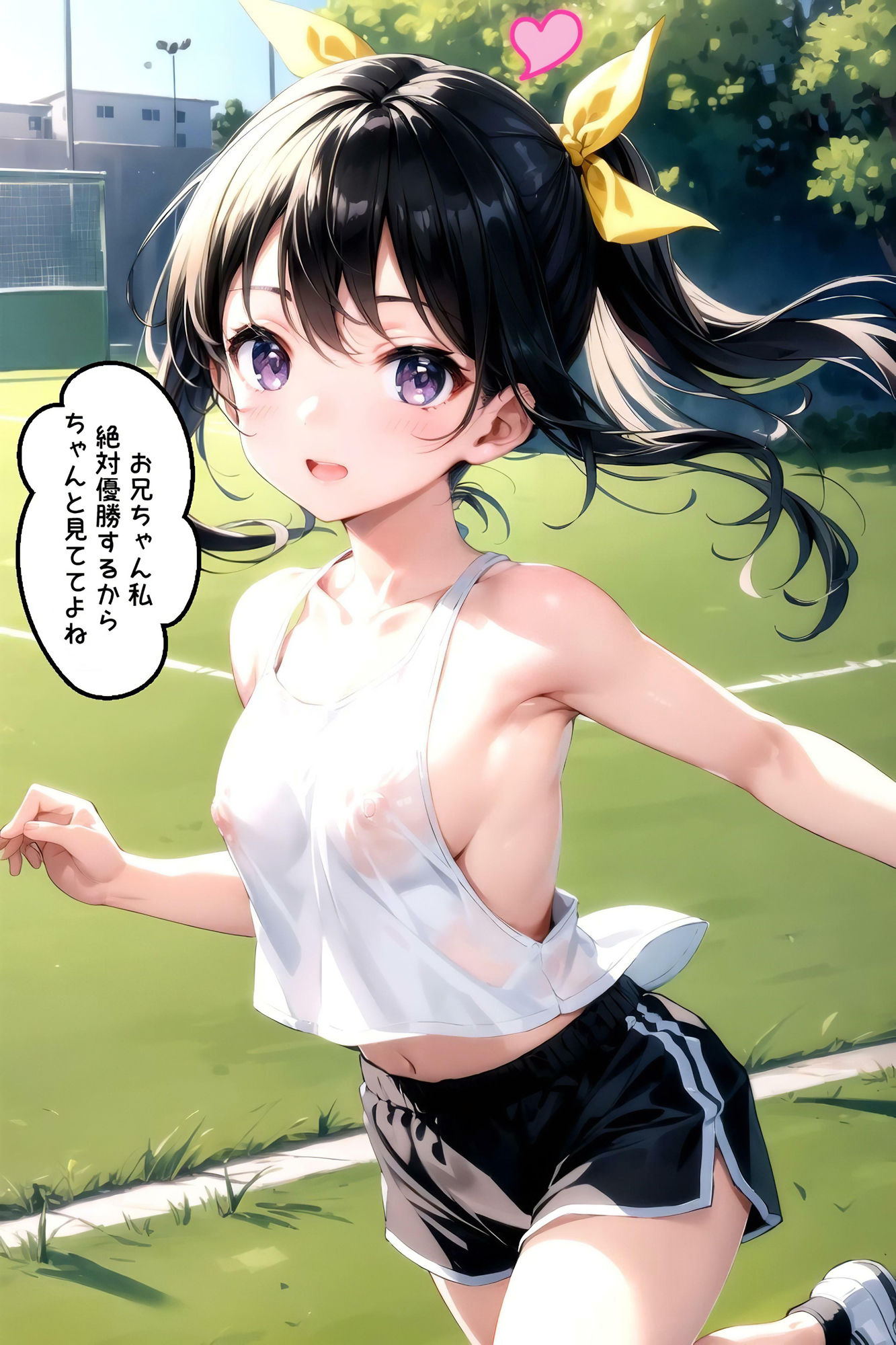 体操服で走る女の子がいたのでいたずらしちゃいました。(セリフ付き)