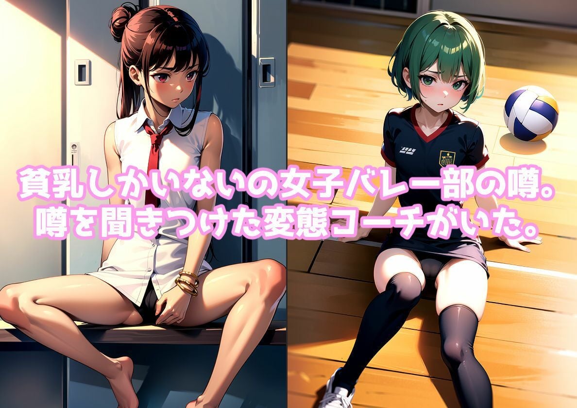 貧乳バレー部 華ビラ大回転レシーブ